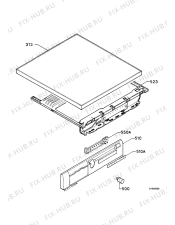 Взрыв-схема стиральной машины Zanussi FJ1506E - Схема узла Control panel and lid